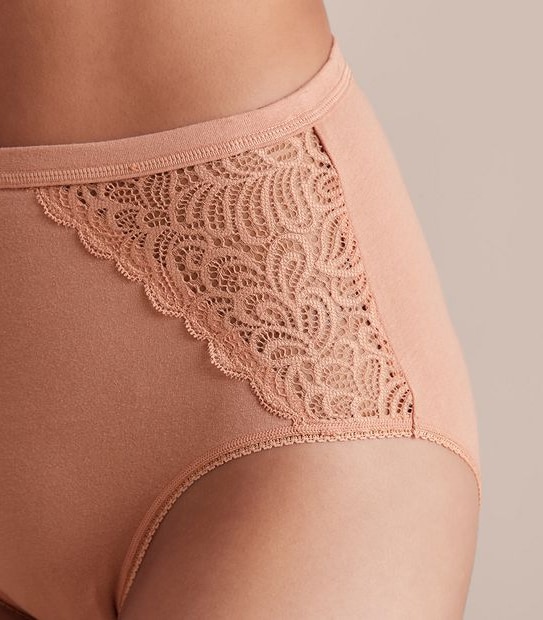 Cotton and Lace Full Briefs; Style: LFB27843