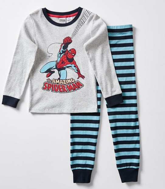 Marvel Spiderman Pyjama Set - Grey/Blue