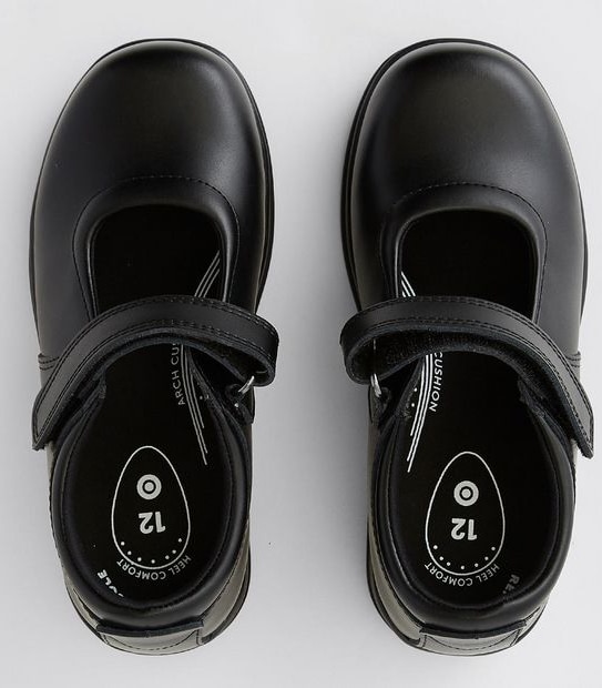 Elexus Junior Leather School Shoes