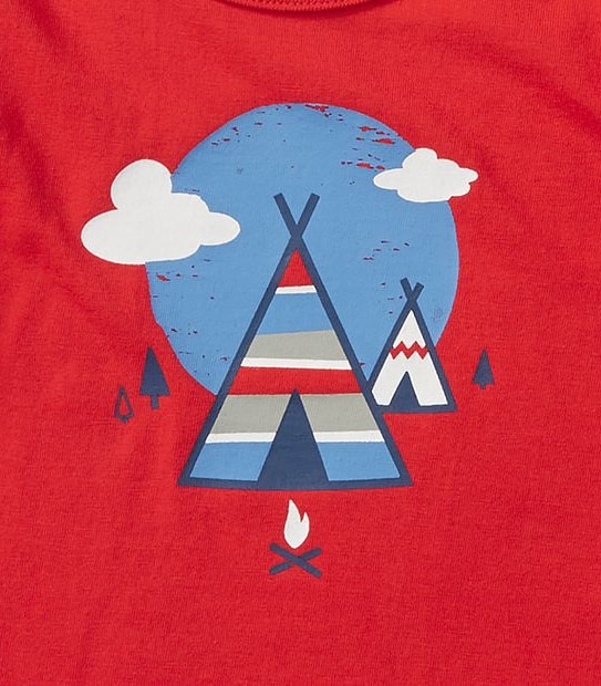 Baby Long Sleeve Tepee Tent Print T-Shirt
