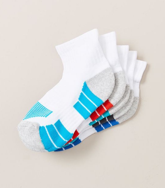 5 Pack Maxx Performance Qtr Crew Socks