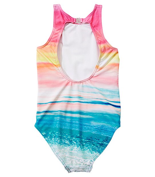 Girls' One Piece Beach Print Bathers