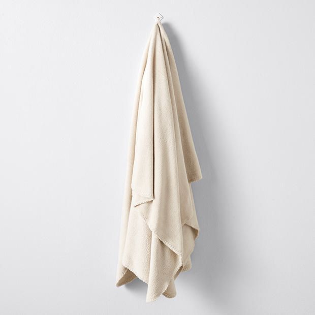 Coral Fleece Throw Natural Target Australia