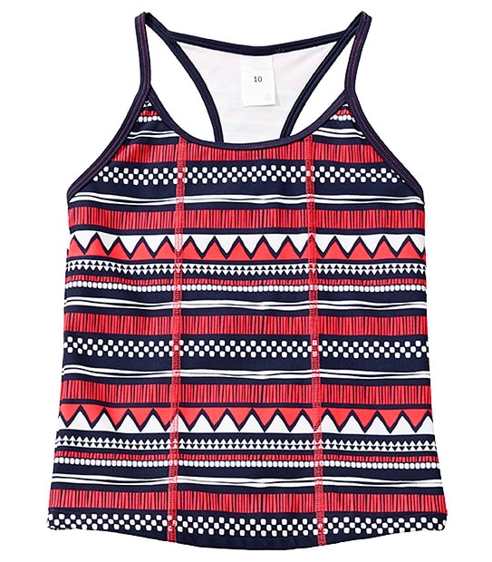 Girls' Print  Racer Back Tankini 2 of 5