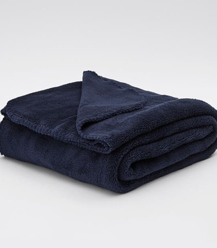 Coral Fleece Throw Navy Blue Target Australia