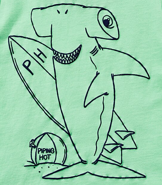 Boys' Piping Hot Short Sleeve Hammerhead Shark T-Shirt