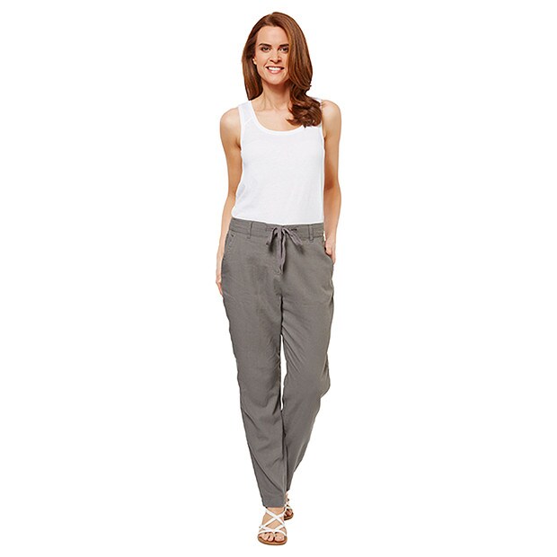 Life & Style Linen Harem Pants Grey Target Australia