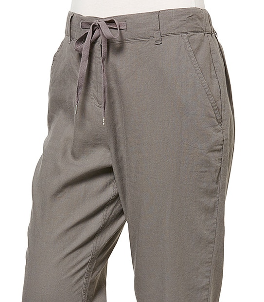 Life & Style Linen Harem Pants - Grey
