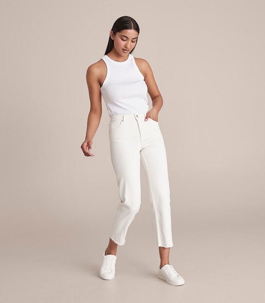 Alexa Straight High Rise Cropped Length Jeans 
