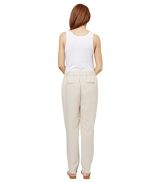 Life & Style Linen Harem Pants - Stone
