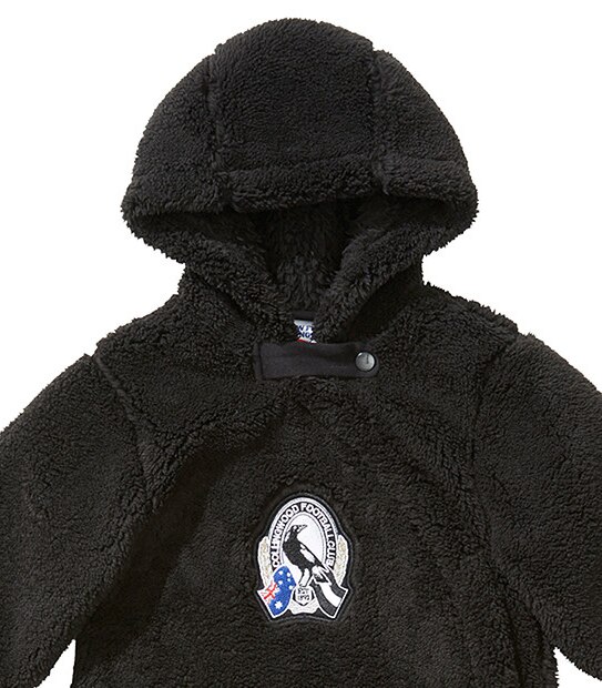 AFL Collingwood Magpies Coral Fleece Coverall