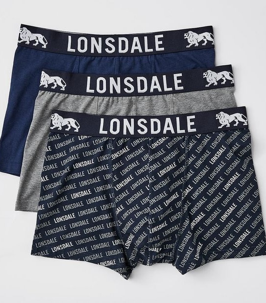 Lonsdale London 3 Pack Trunks