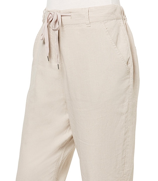 Life & Style Linen Harem Pants - Stone