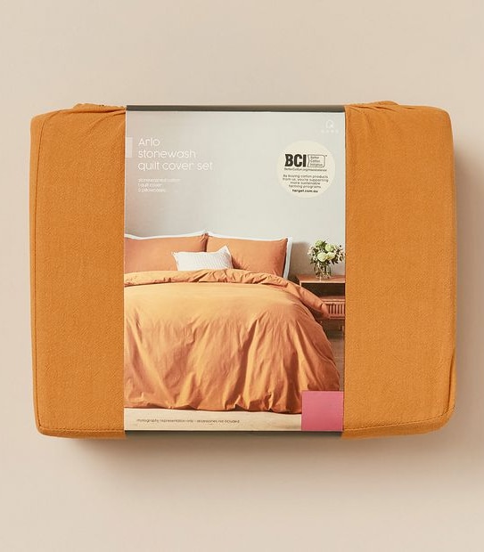 Arlo Stonewash Quilt Cover Set Target Australia
