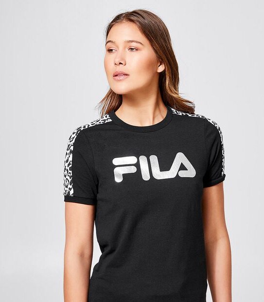 Fila Augusta Ringer T-Shirt - Black