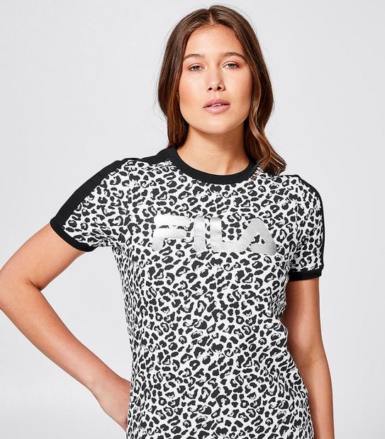 Fila Augusta Ringer T-Shirt - Leopard