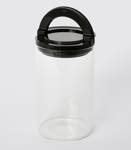 1000ML Round Glass Flip Handle Canister