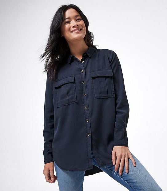 Utility Resort Shirt - Navy Blue