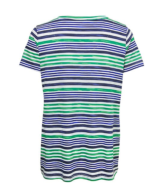 Chest Pocket T-Shirt - Green Stripe 2 of 3