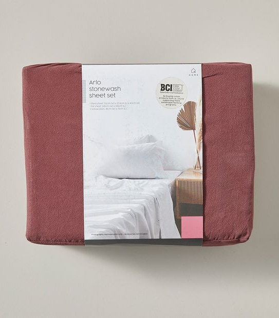 Arlo Stonewash Sheet Set - Queen Bed