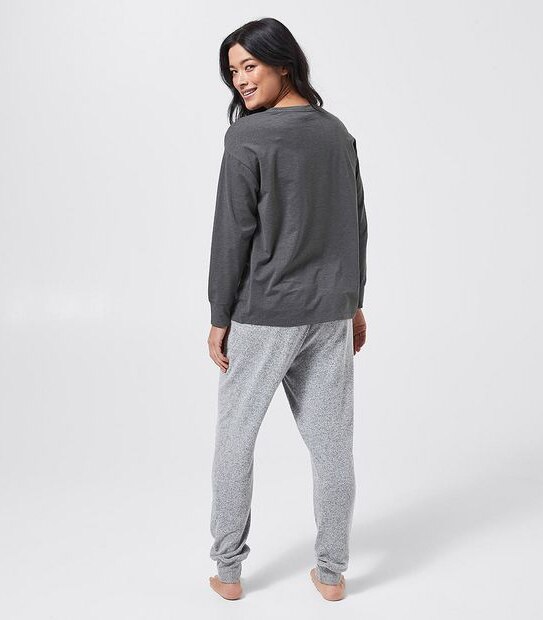 Printed Sleep T-Shirt - Charcoal Grey Celestial