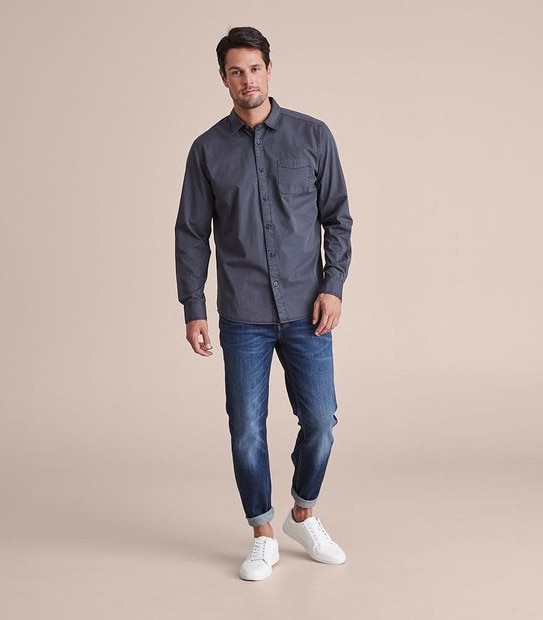Long Sleeve Garment Dye Shirt
