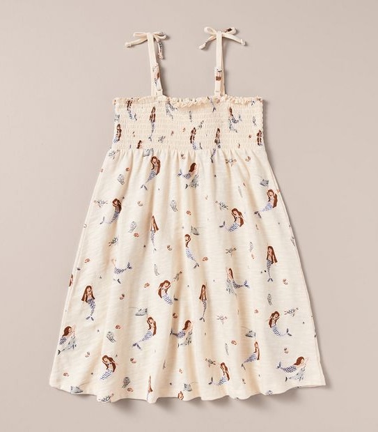 Shirred Button Front Dress