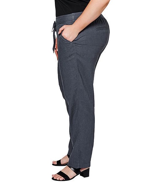 Belle Curve Drawstring Linen Pants