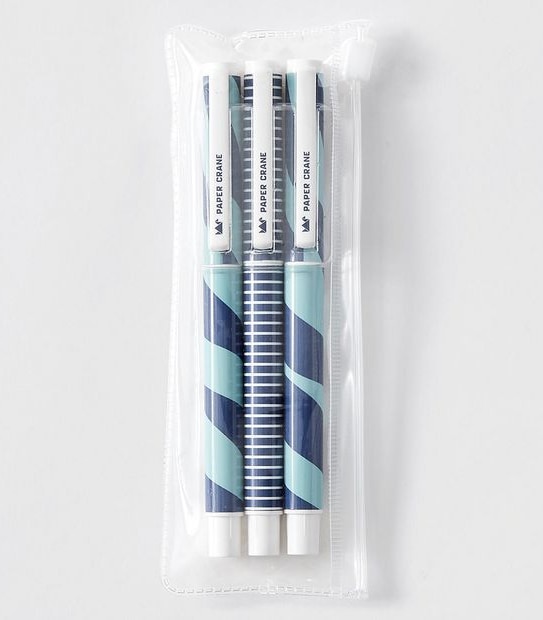 Paper Crane 3 Pack Ball Point Pens