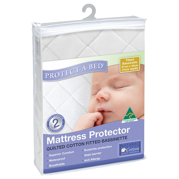 Protect-A-Bed Quilted Bassinet Mattress Protector Large Protect-A-Bed Quilted Bassinet Mattress Protector Large