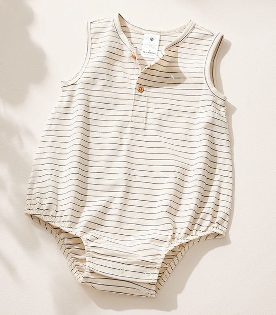 Baby Organic Cotton Henley Bodysuit