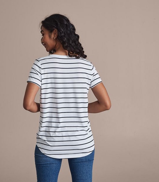 Modal/Elastane V-Neck T-Shirt