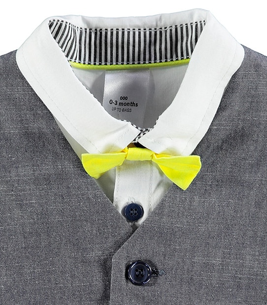Boys' 3 Piece Shirt, Vest & Bow Tie Set
