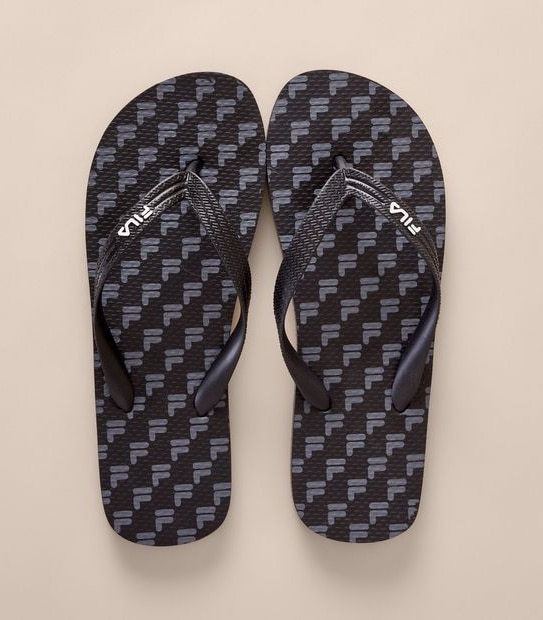 Fila Mens Forli Black Logo AOP Thongs