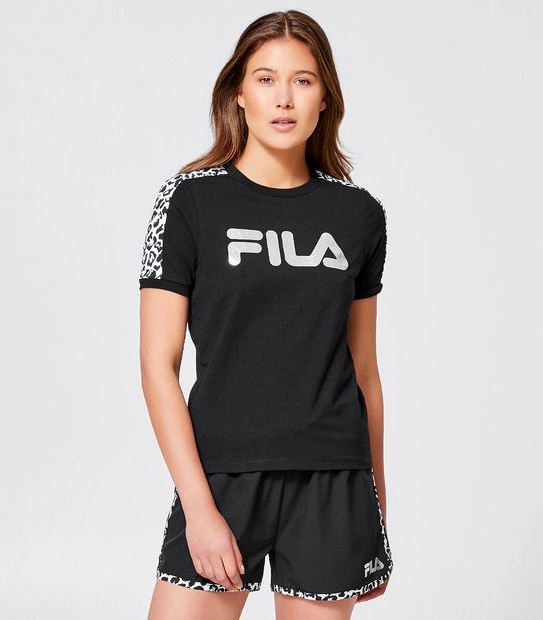 Fila Augusta Ringer T-Shirt - Black