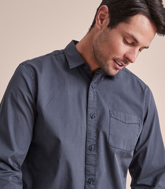 Long Sleeve Garment Dye Shirt