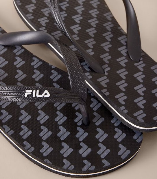 Fila Mens Forli Black Logo AOP Thongs