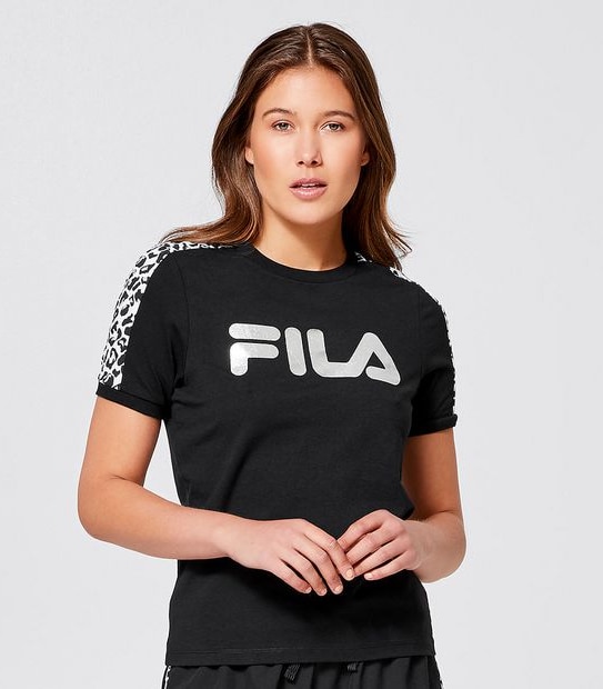 Fila Augusta Ringer T-Shirt - Black