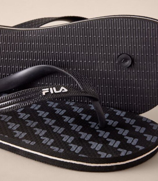 Fila Mens Forli Black Logo AOP Thongs