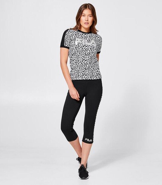 Fila Augusta Ringer T-Shirt - Leopard