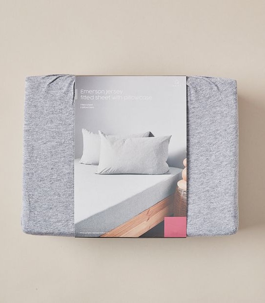 Emerson Jersey Fitted Sheet with Pillowcase