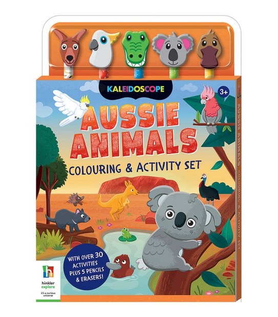 Aussie Animals 5-Pencil And Eraser Set