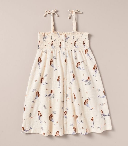 Shirred Button Front Dress