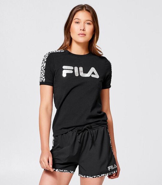 Fila Augusta Shorts - Black/Leopard