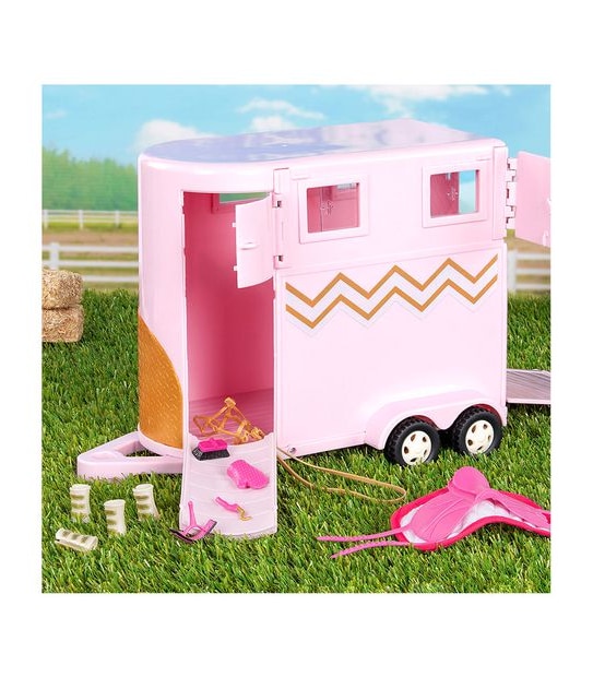 Lori Briella's Truck & Trailer Set Mini Doll, Car, Horse & Trailer