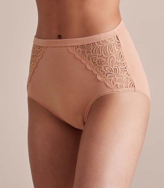 Cotton and Lace Full Briefs; Style: LFB27843
