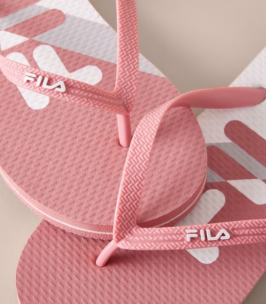 Fila Womens Catanzaro Pink Spliced Thongs
