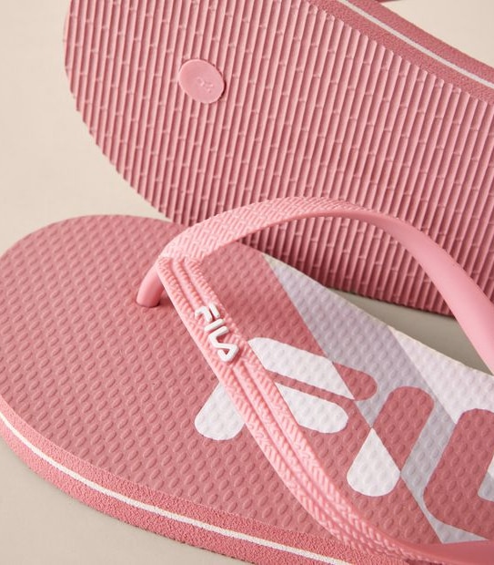 Fila Womens Catanzaro Pink Spliced Thongs