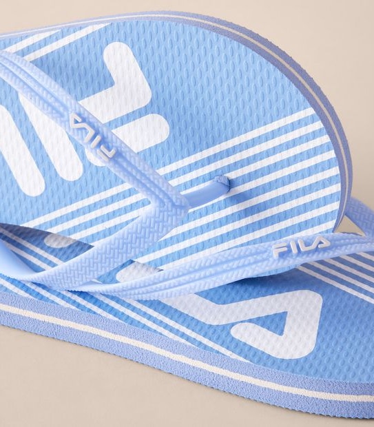 Fila Womens Pozzuoli Blue Spliced Stripe Thongs