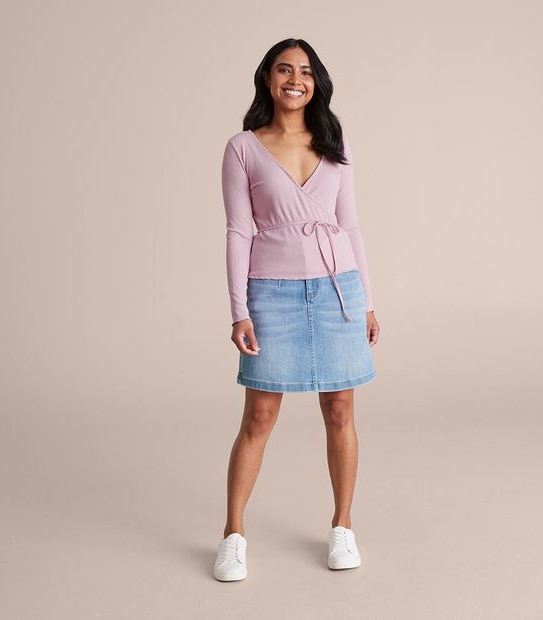 Dannii Minogue Petites Rib Wrap Top